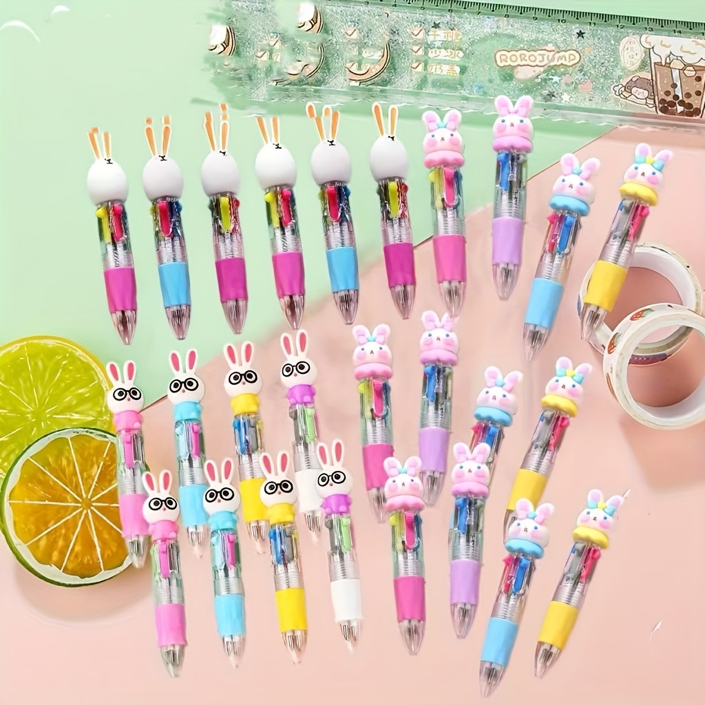26pcs colorful pens in one 4 in 1 cute ballpoint pen birthday gift   design cute pens party gifts school   cute designs classroom reward prizes valentines day gifts Product details 9
