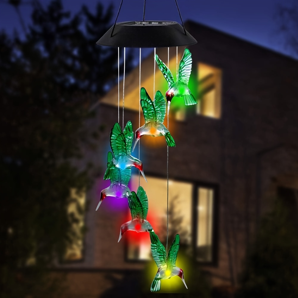 Solar-Windspiel Mit Farbwechsel Für Garten & Terrasse – Wasserdicht, Muschel-Design