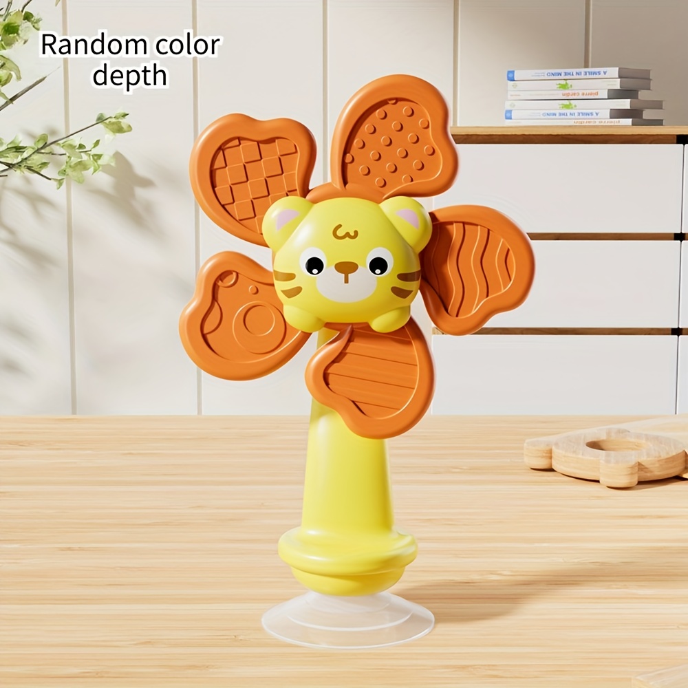 Image of Suction Cup Spinner For Babies & Toddlers - Abs Resin Sensory Toy, Travel-friendly Toy For Airplane, Restaurant, Home Use - Develops Motor Skills & Cognitive , Random Color Depth