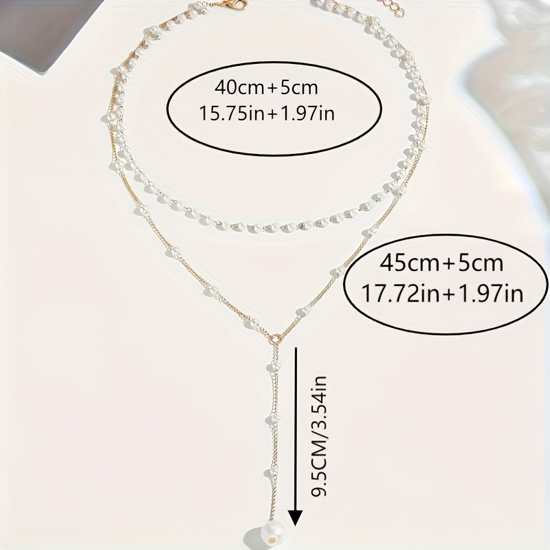 1 Colar Elegante Estilo Coreano com Pingente de Pérola Falsa 4