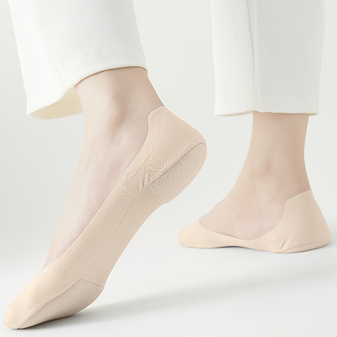 2 piezas de almohadillas   invisibles para calcetines de corte  , plantillas interiores antideslizantes y cómodas para calzado Detalles del producto 2