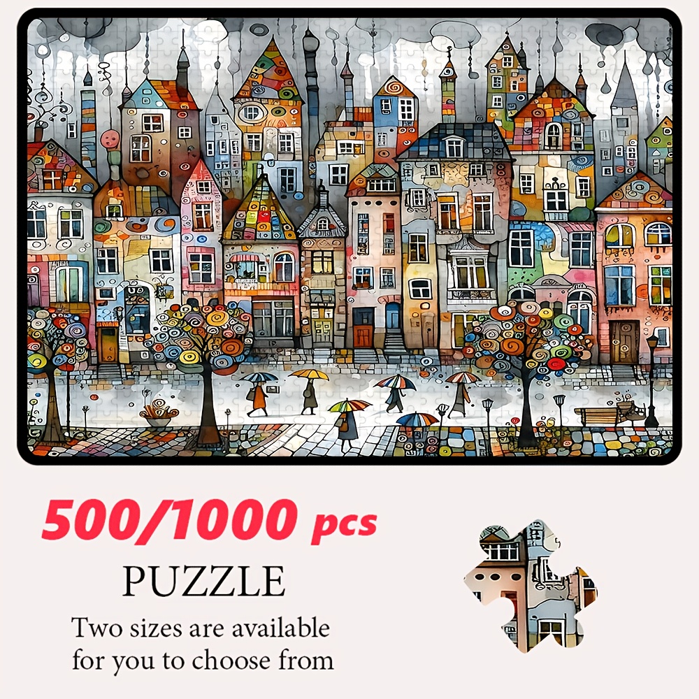 500pcs/1000pcs Adult Jigsaw Puzzle Large Puzzle Gift Family Interaction, Puzzle Home Decoration, Premium Family Fun Puzzle Designed for Birthdays, Valentine'S Day, Mother'S Day, Thanksgiving, Easter, And More, Ideal for Gifting