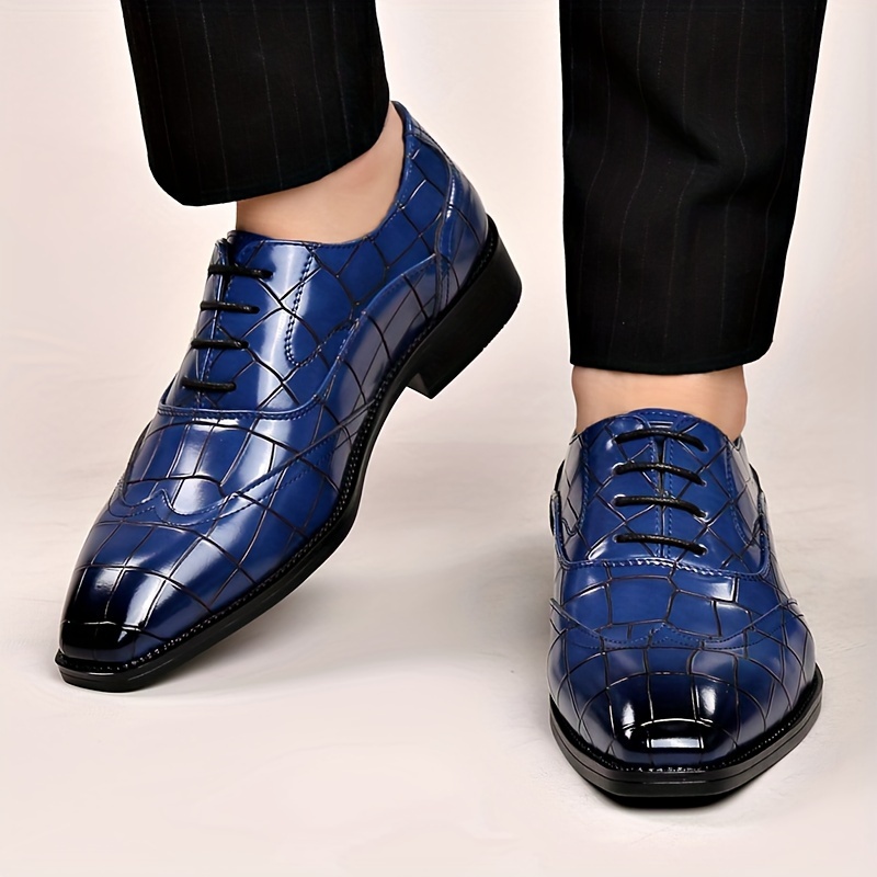 3332 Chaussures de ville formelles pour hommes, brillantes, chaussures de mariage tendance pour marié, chaussures de costume uniformes pour hommes, à la mode et tendance