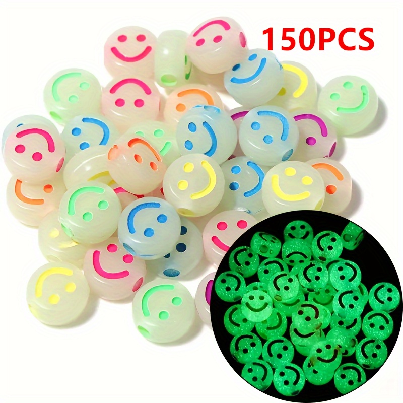 Image of 150pcs/300pcs/600pcs 7mm -the-dark Mixed Acrylic Beads Jewelry Making Supplies Additions