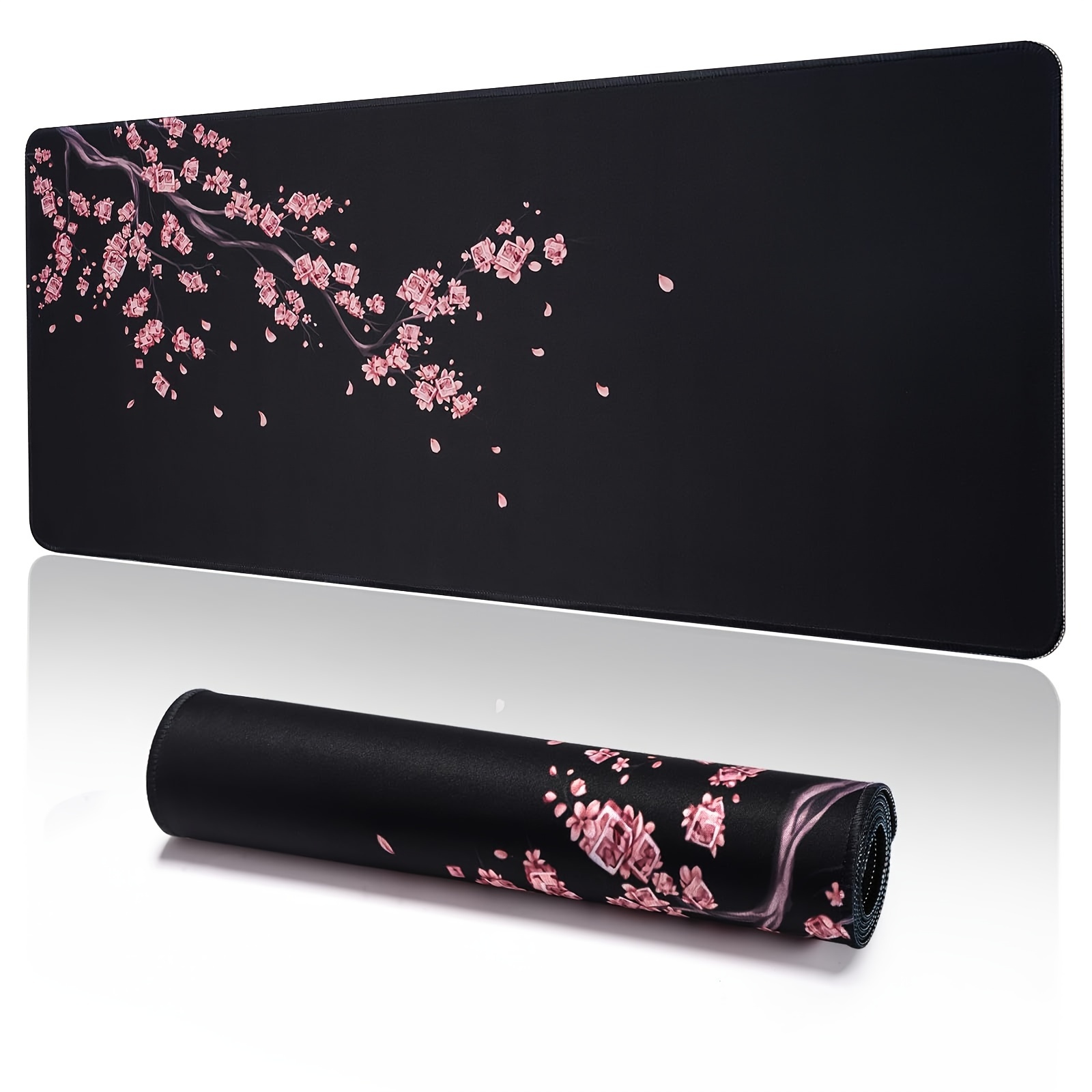 

Cherry Blossom Pattern Desktop Mouse Pad, Extra Large Size, Thicken Material, Non-slip Rubber Base, Washable Material, Suitable For Gaming