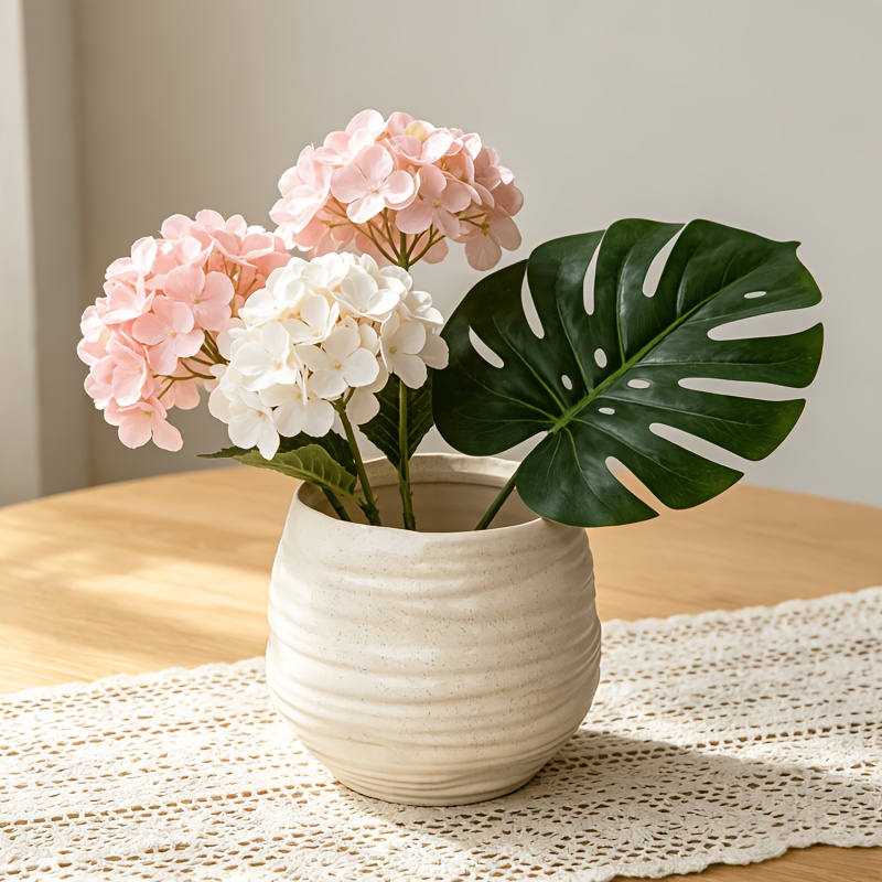 Irregular Pattern Ceramic Flower Pot Ins Style Round Ceramic Pot Green Radish Orchid Flower Indoor Art Decoration Gardening Gift,home Decor