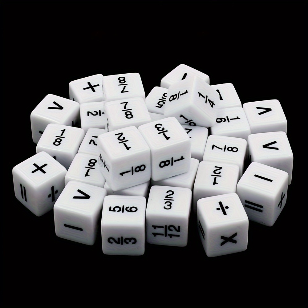 

10-pack Math Dice Set, Symbols +-×÷v=, Educational Dice For Math Teaching