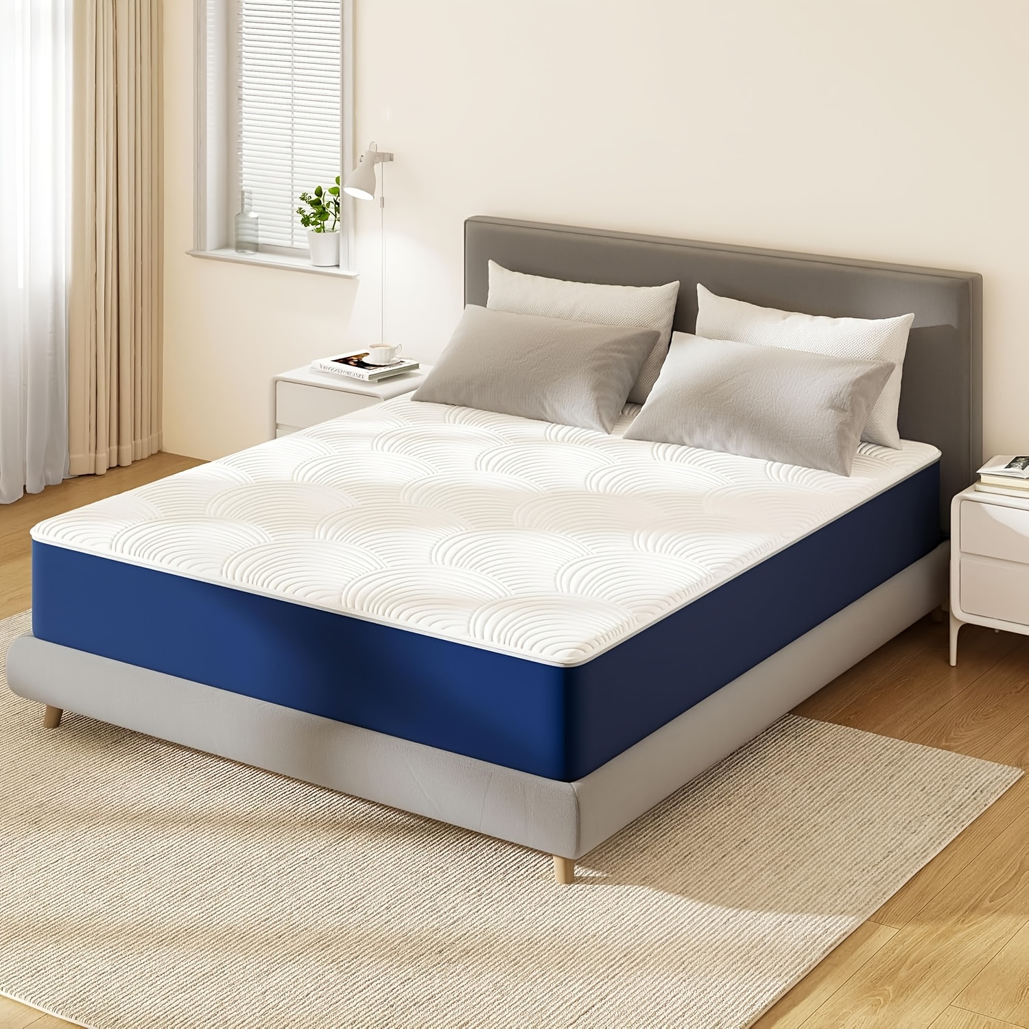 Sponge Mattress, 20/25cm, 7-zone Memory Foam Construction, Medium-firm Support With Removable Sponge Layer, Shock-absorption Technology, Breathable Sleeping Surface. Mattress For