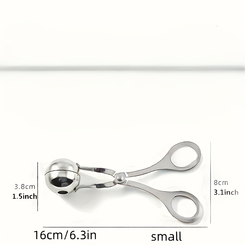 TEMU 1 Stainless Steel Meatball Maker With Non-slip Handle, Including A Meatball Scoop, Meatball Mold, Cake Stick-style Meatball Shaper, And Dough