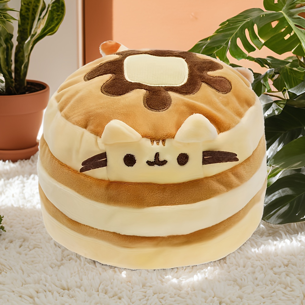 [Cute Brown Cat Stuffed Animal] Adorable Brown & Cream Cat Plush Toy - Soft Polyester Stuffed Animal with Whimsical Design, Perfect Birthday Gift or Decorative Companion, Cute Stuffed Animals