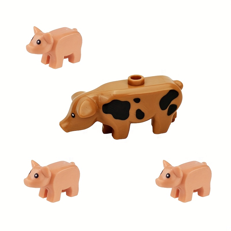 Farm Building Blocks Toy - Wild Boar Piglet Pasture Fence Assembly