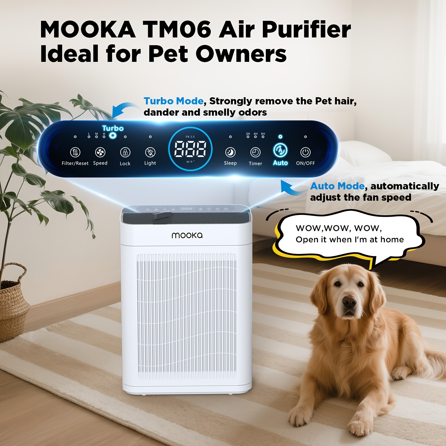 MOOKA Air Purifiers for Home Large Room Covers Up to 3000 Sq.ft,... product image 6