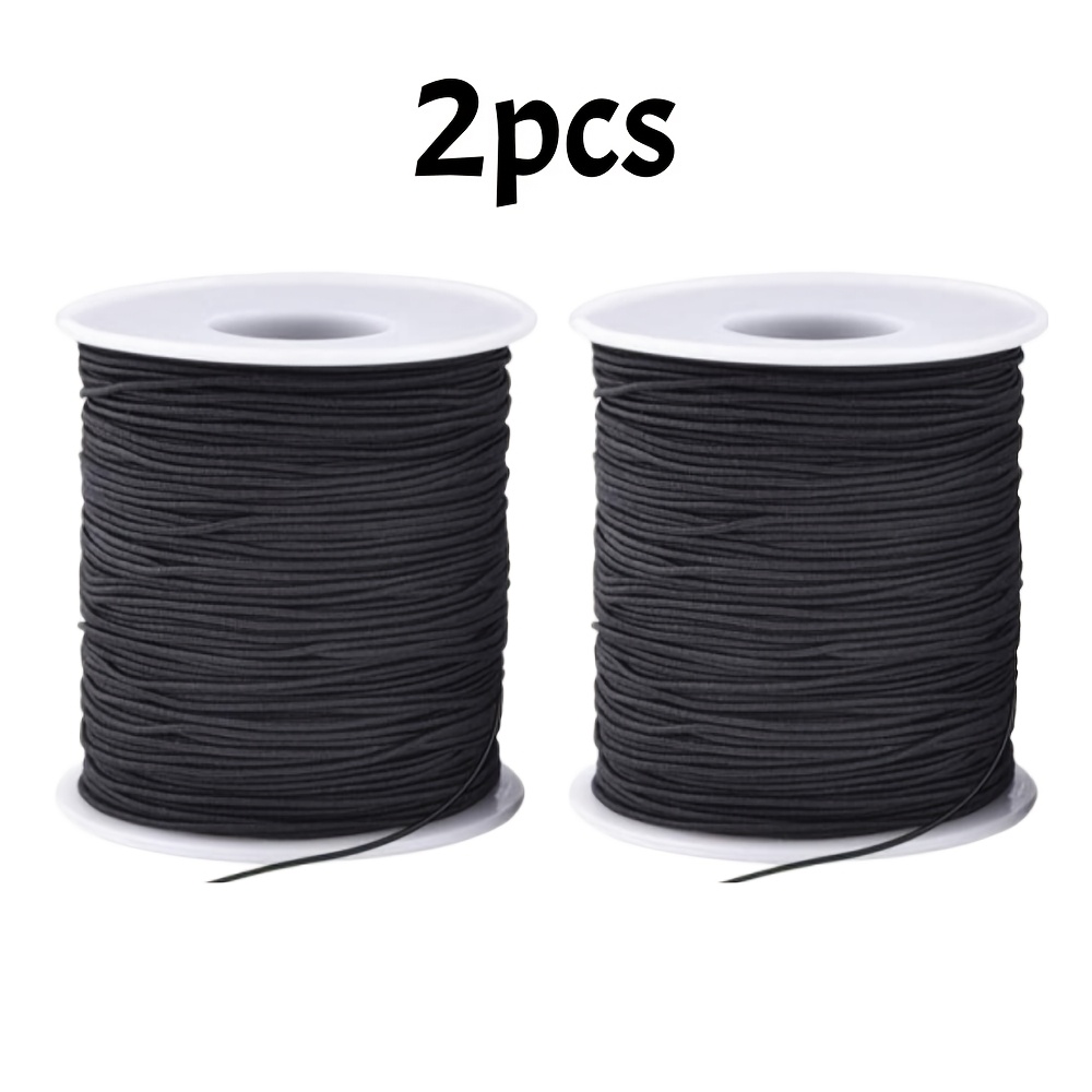 TEMU Lot de 2/4 cordes tressées noires et blanches, de corde noués à chinoise, durables et flexibles, adaptées pour la fabrication de bracelets, et