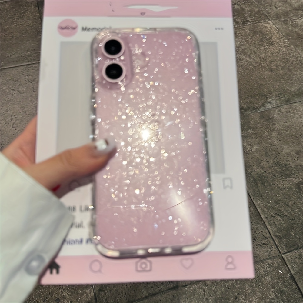 

A Glitter Transparent Phone Case, Compatible With , 15, 14, 13, 12, 11 Plus, An Ideal Gift For Holidays And Christmas.