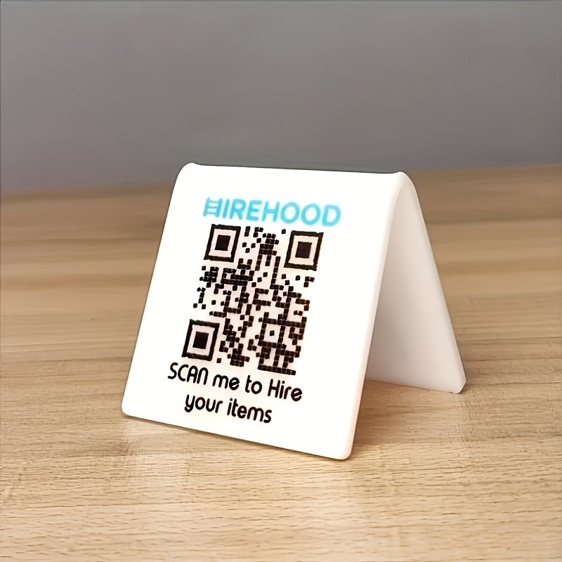 TEMU Mini Soportes de Menú Acrílicos Personalizados con Texto e Imágenes, Soportes QR de Menú Sin , Fáciles de Limpiar, Conexión Wifi, Letreros de