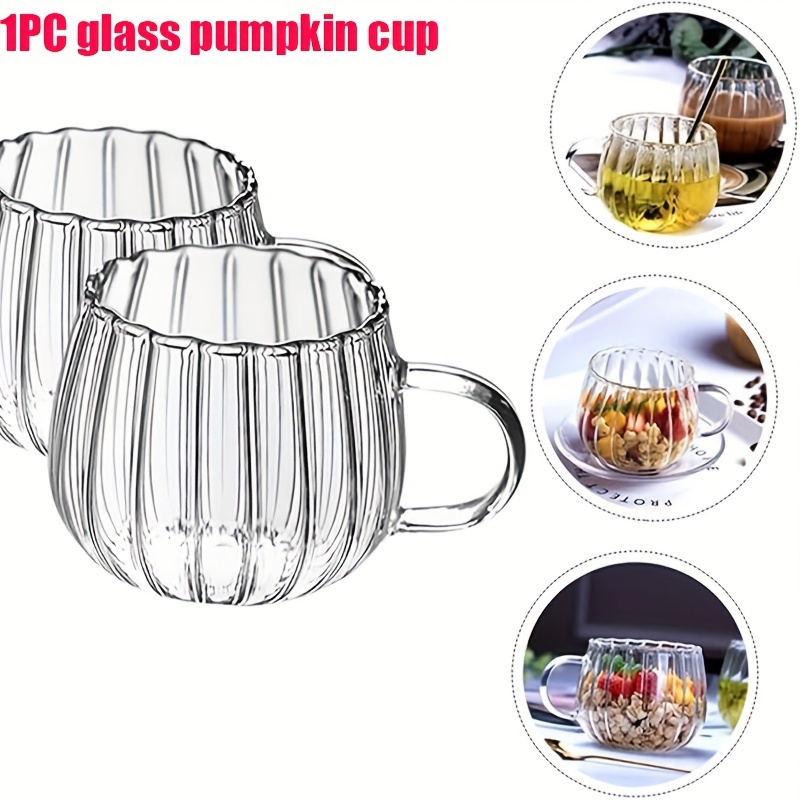 

Pumpkin-shaped Glass Coffee Cup With Handle - Autumn Drinks, Tea & Milk - Ideal Gift For & Christmas