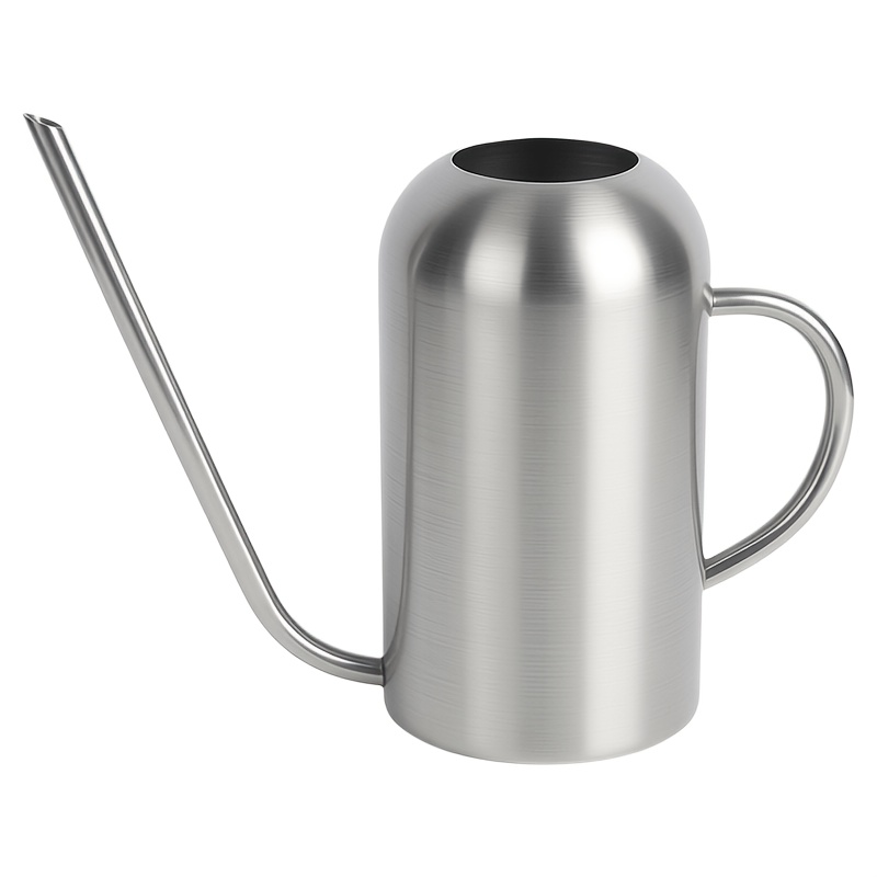 Image of Long Spout Watering Can, 53oz/1.5l Silver Outdoor Stainless Steel Watering Can Pot Flower Decorative Plant Watering, Lightweight & Ergonomichandle, Perfect For Home Gardening Andsucculent Care