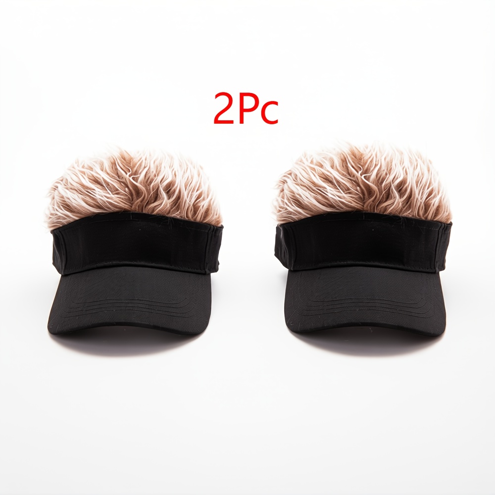 TEMU Lot de 2 chapeaux perruque style coréen pour homme, chapeau hip-hop à visière canard pour l'extérieur