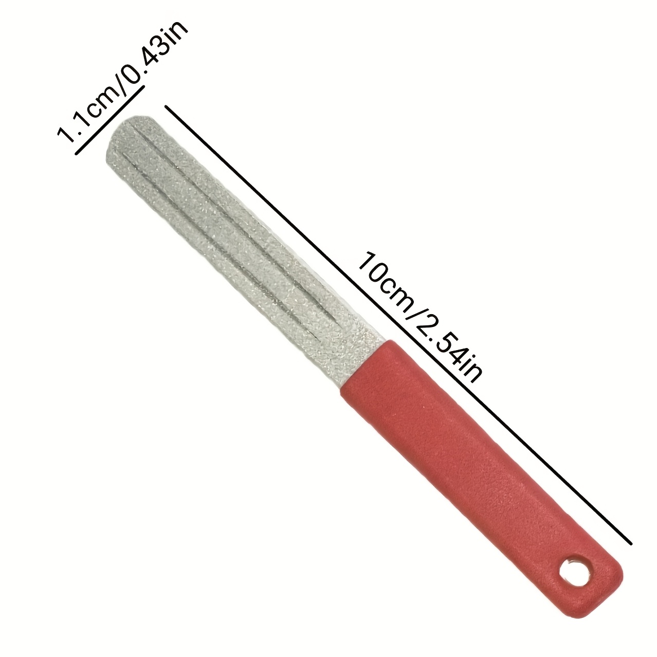 This Double-sided Diamond File Serves As A Portable Fishing Hook Sharpener, Featuring Fine And Coarse Grit Options. For Sharpening Fishing Hooks Of Types, And Is A Compact, Ideal For