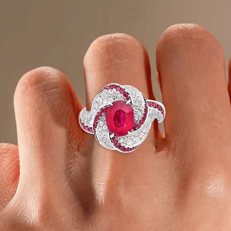 Gorgeous Light Luxury Ring Inlaid with Synthetic Zirconia