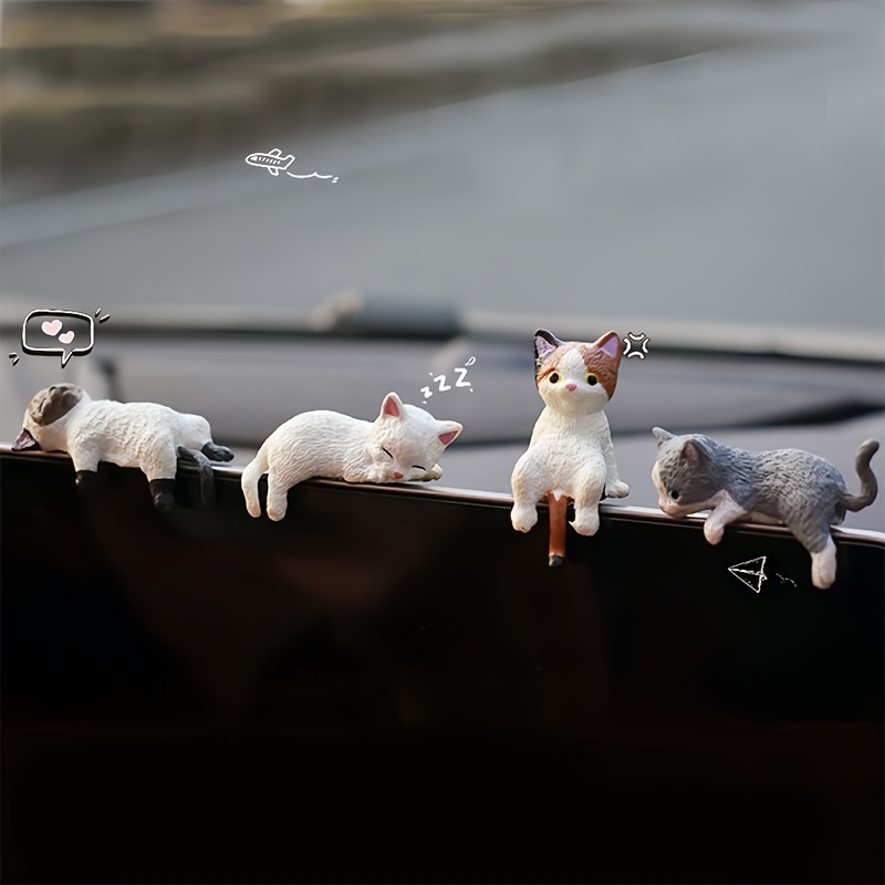 

Cat Car Decor - Resin Dashboard, Center Console & Mirror Charms For Vehicle Interior