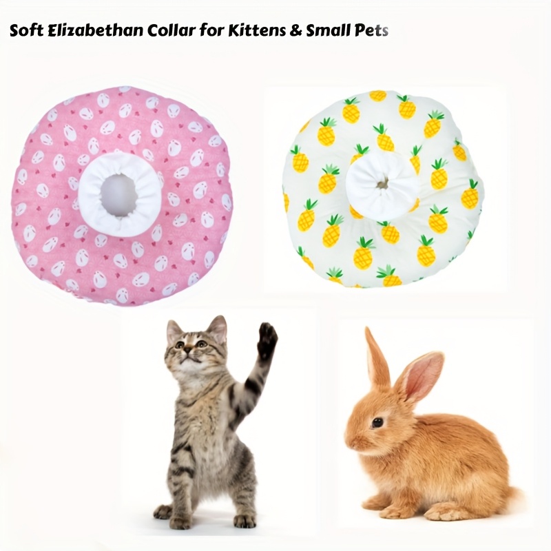 Halskrause Für Katzen Nach OP - Verstellbar, Atmungsaktiv, Niedliches Tierdesign, Größe S