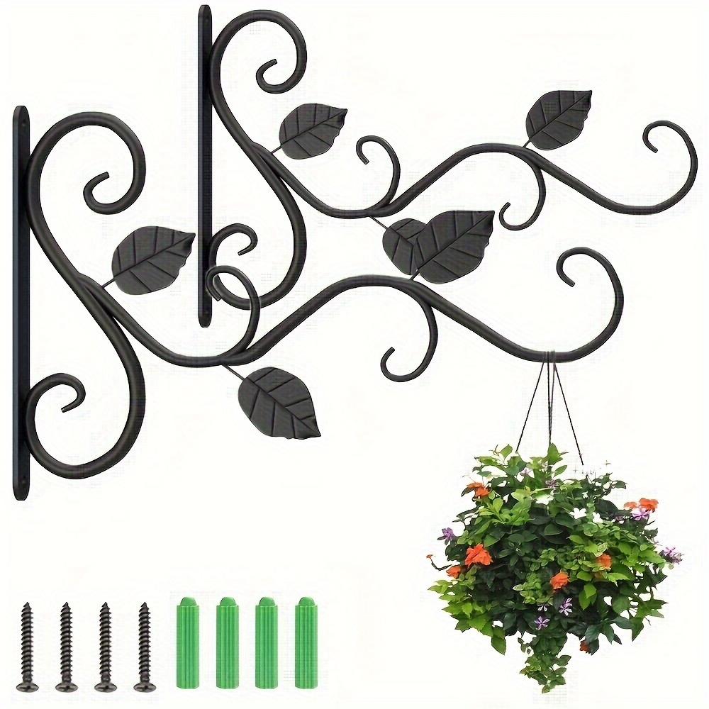 2pcs, Hanging Plant Bracket Metal Plant Hooks For Hanging Baskets Wall and  Plants Lanterns Flower Baskets Bird Feeder Wind Chimes Artworks Home Decor