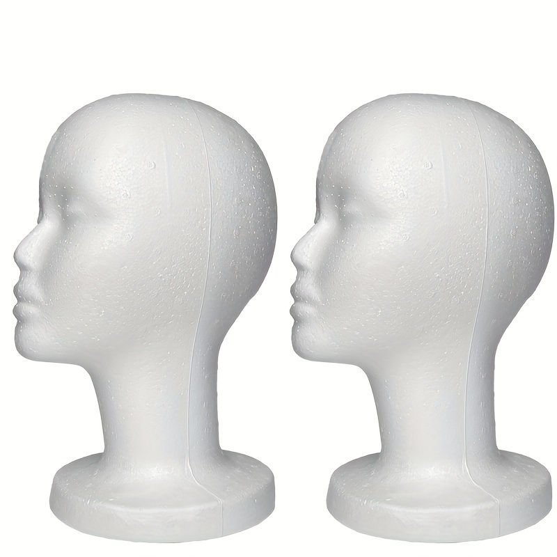 

12 Inch Wig Head - Tall Female Foam Mannequin For , Hats, And Hairpieces Display - Portable And For Home, Salon, And Travel