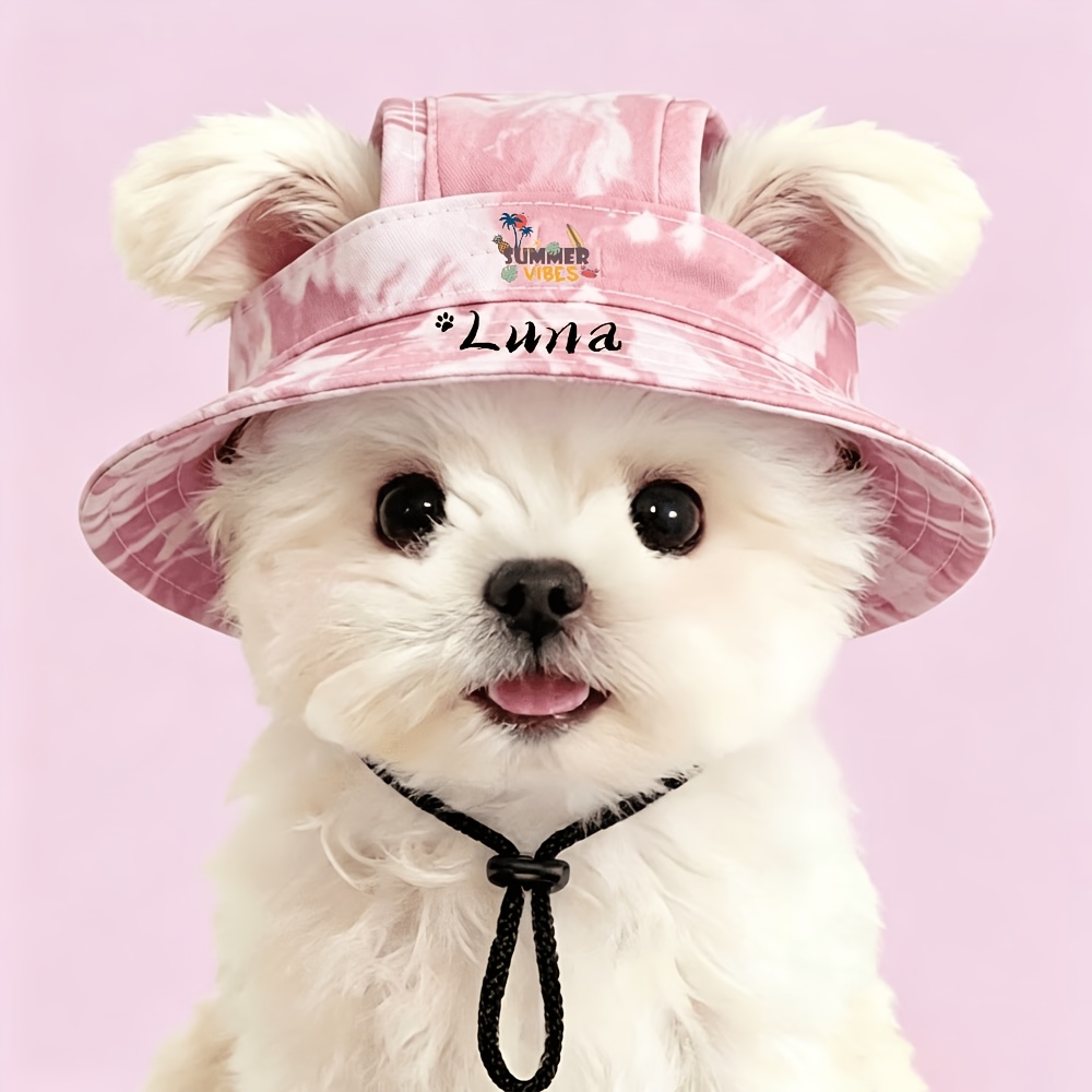 TEMU [name Customization] 1pc Pet Hat, Name Customization, Suitable For Pet Lovers' Birthday And Holiday Gifts