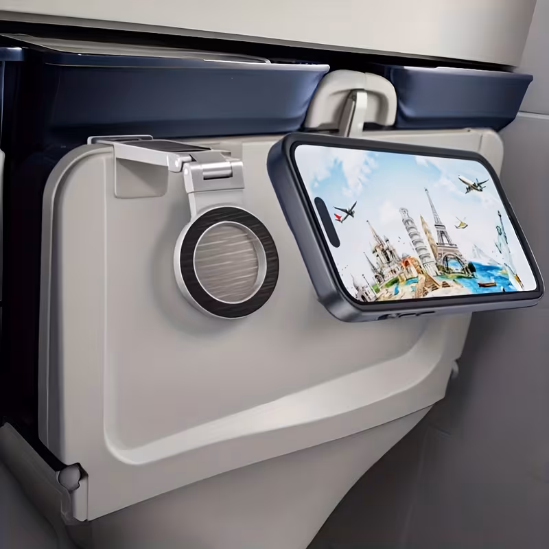 compatible for magsafe compatible magnetic phone holder compatible for iphone 16 15 14 13 12 pro magsafe case compatible hands stand car dashboard mount in plane viewing no hold operation airplane travel essential 8