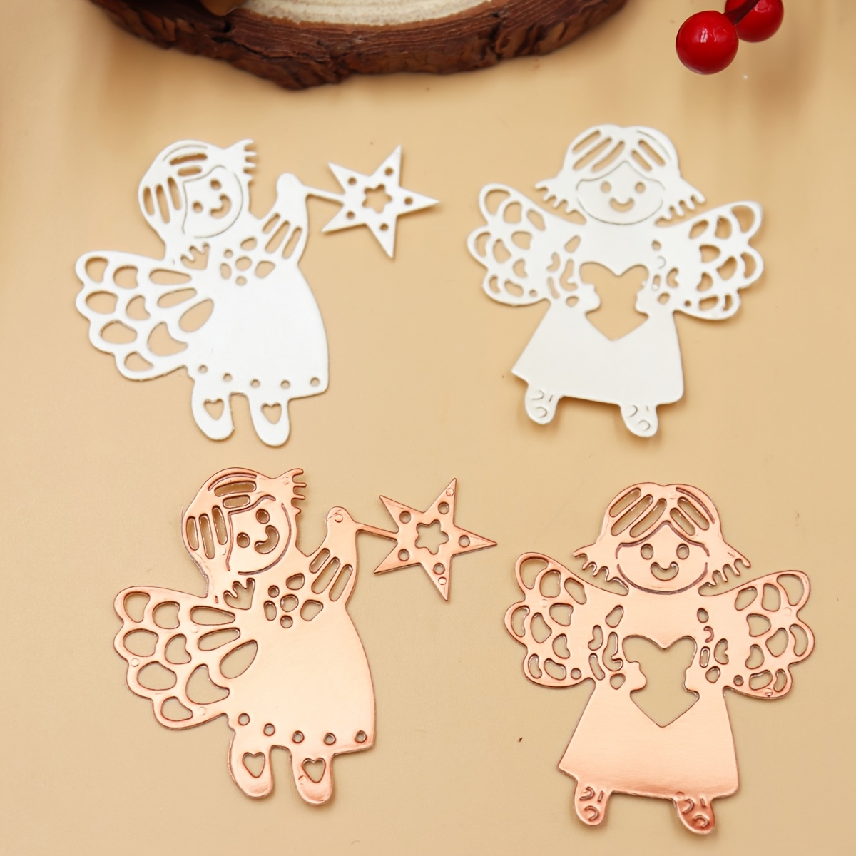 

1pc/3pcs Cupid, , Cupid, Cutting Mold Embossed Paper Template, Suitable For Diy , Birthday Card, Metal Mold Cutting