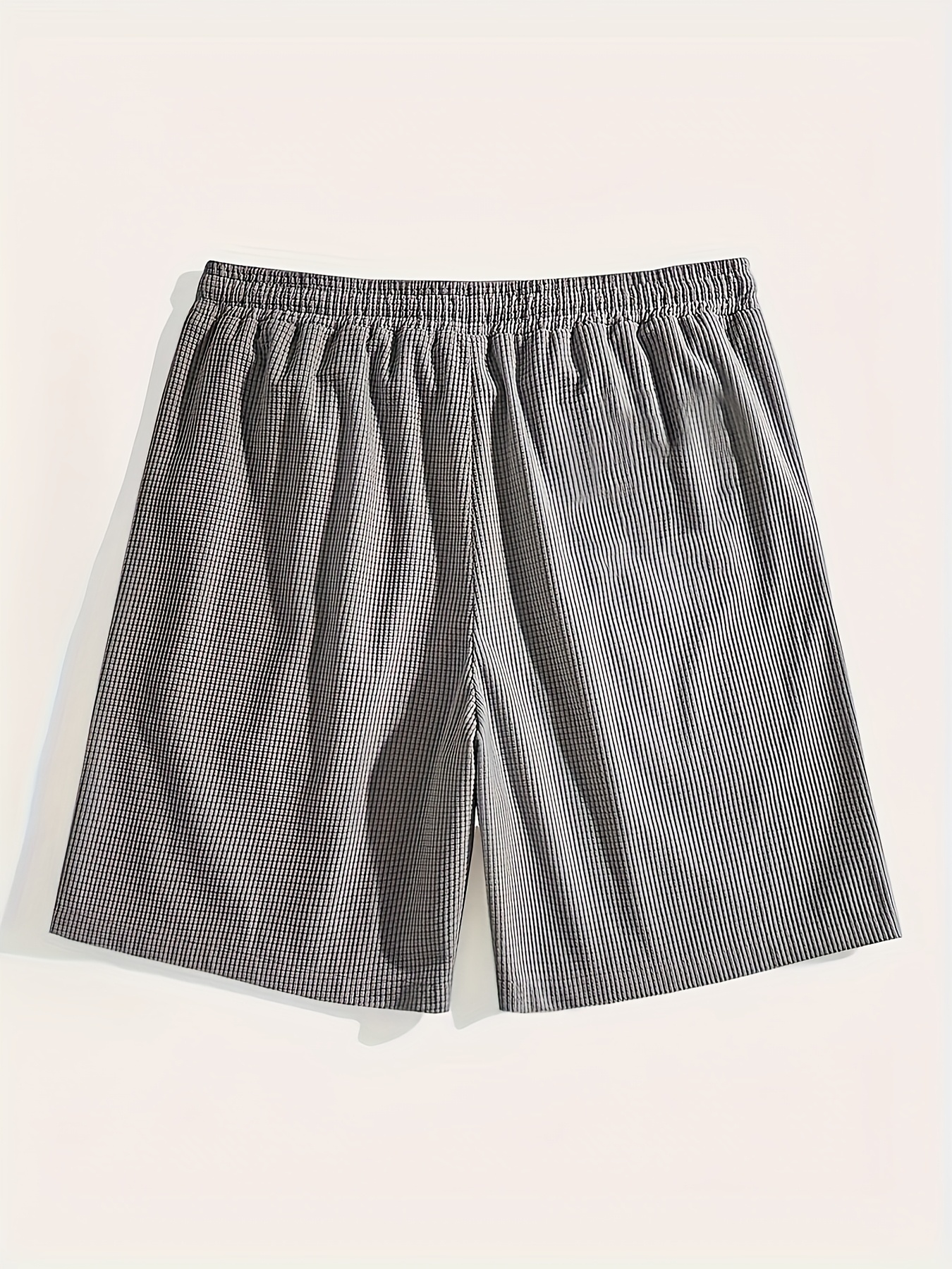 Men'S Casual Corduroy Shorts - Summer Beach Style, Light Brown, Drawstring Waist, Loose Fit, Lightweight & Breathable for Casual Attire, Beach Shorts