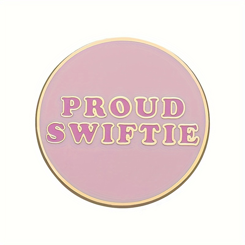 

Swiftie Pride Enamel Pin - Elegant Alloy Round Brooch For Fans, Perfect Lapel Or Backpack Badge, Unique Gift & Music Lovers