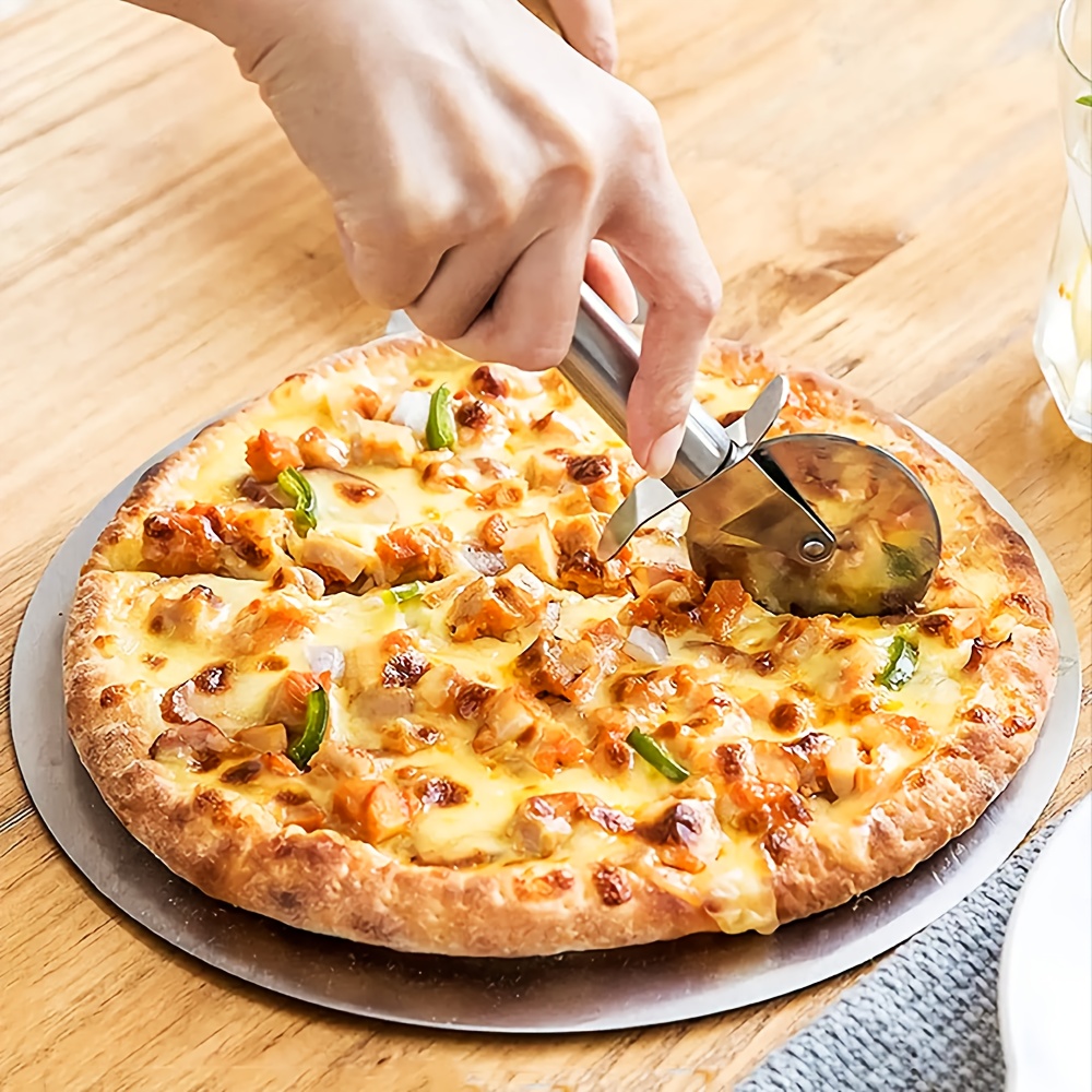 1pc Stainless Steel Single-Wheel Pizza Cutter for Home Kitchen Baking, Pizza, Pancakes, and Cakes