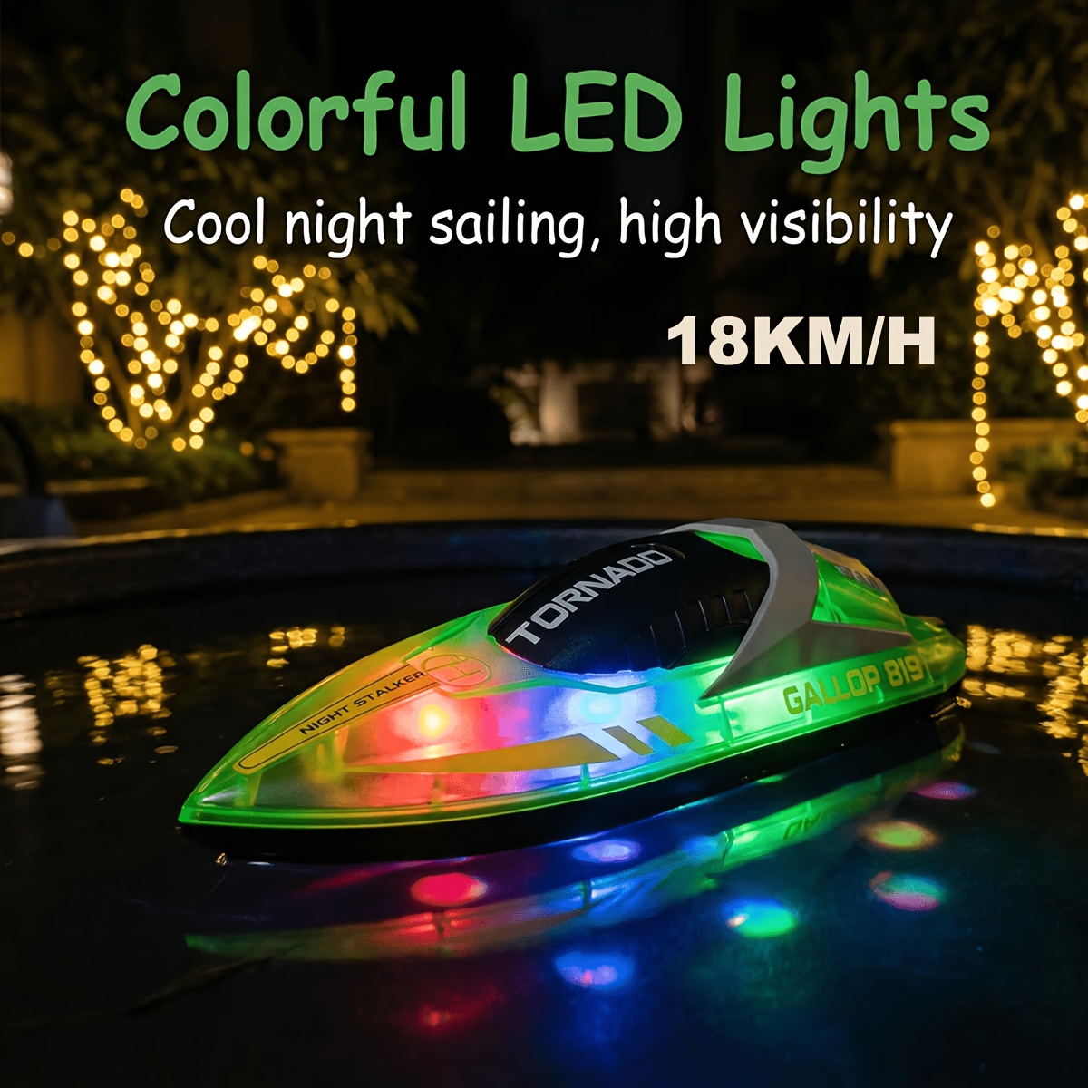 High Speed Remote Control Motor , Up To 25km/ H Speed, Ship Flip Reset, Low Power/ Night Light Tips, Suitable As A Christmas, Halloween, Birthday