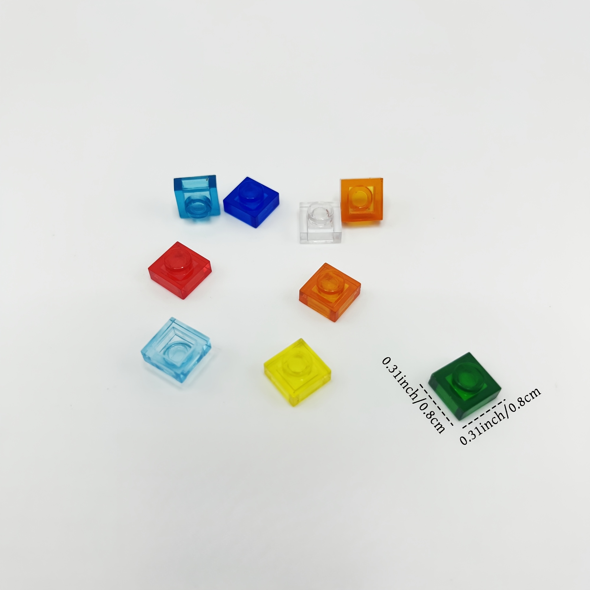 300pcs Colorful Transparent Building Blocks - Durable ABS Material