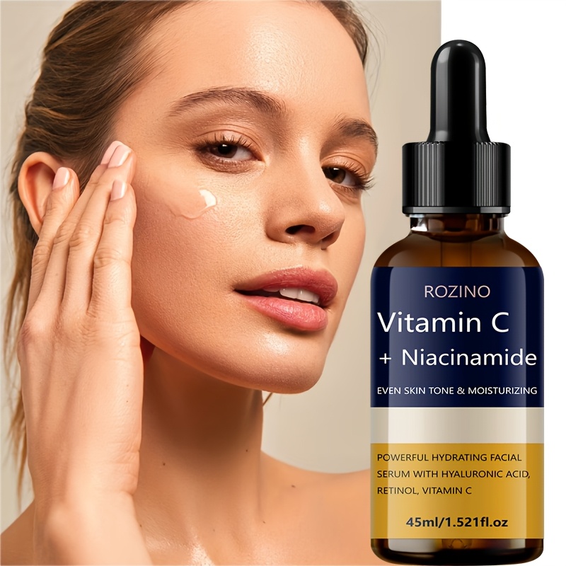 Efect Instant de Lifting și Fermitate. Esență cu Acid Hialuronic și Nicotinamidă, Îngrijire a Pielii, Antioxidant pentru Pungi de Sub Ochi, Cearcăne și Riduri, Reduce Vizibil Cearcănele, Ridurile și Semnele de Îmbătrânire, Hidratare Profundă în 5 Secunde, Hidratare Puternică