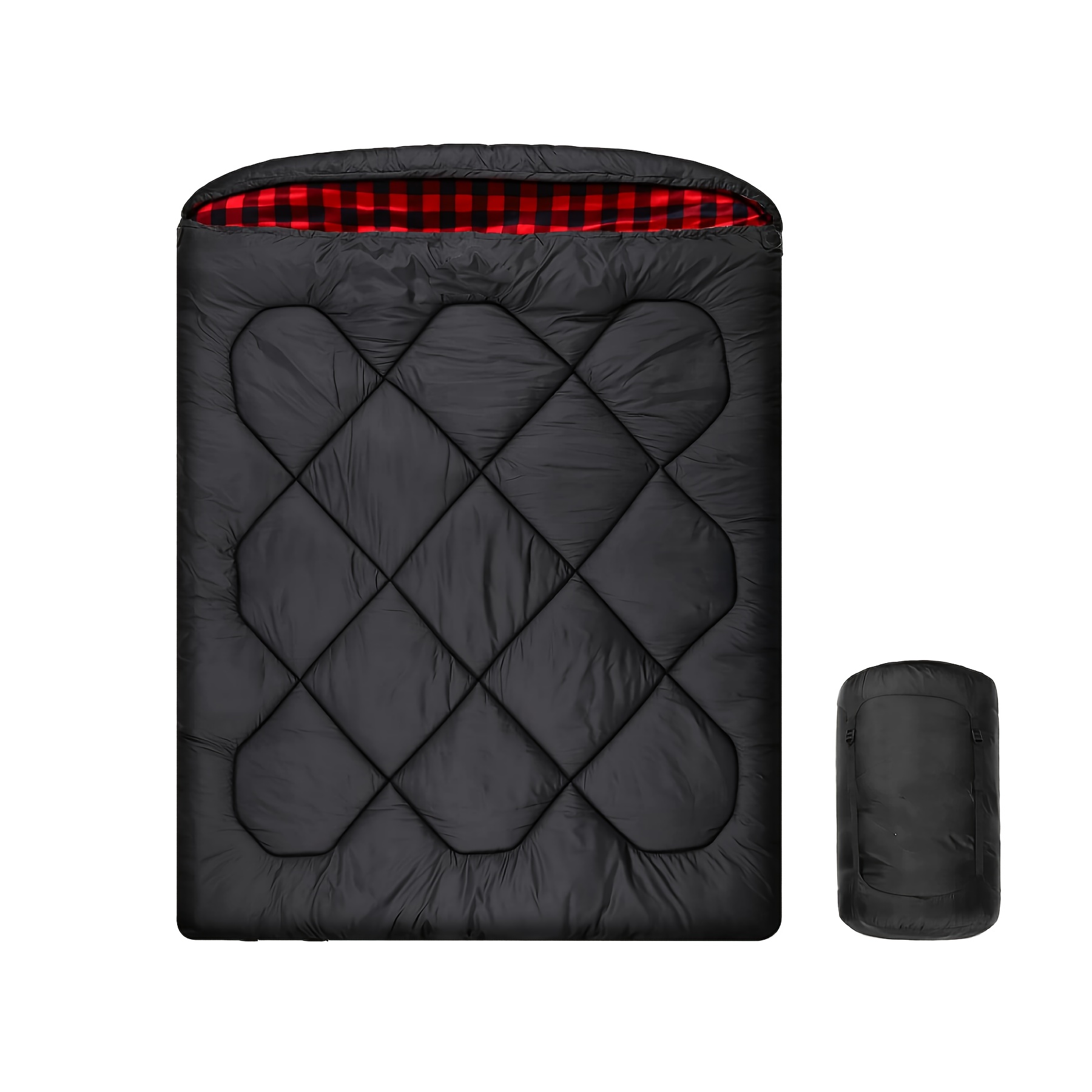 

Double Sleeping Bag For Camping - , Polyester, Drawstring , Rectangular , For 0-19°f Temperatures