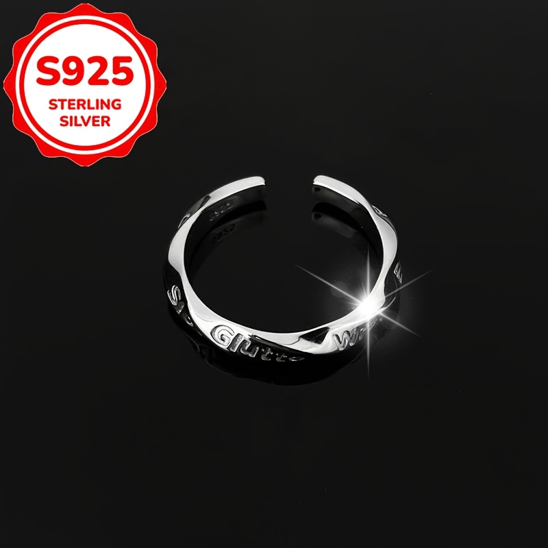 Women's S925 Sterling Silver Adjustable Fashion Ring