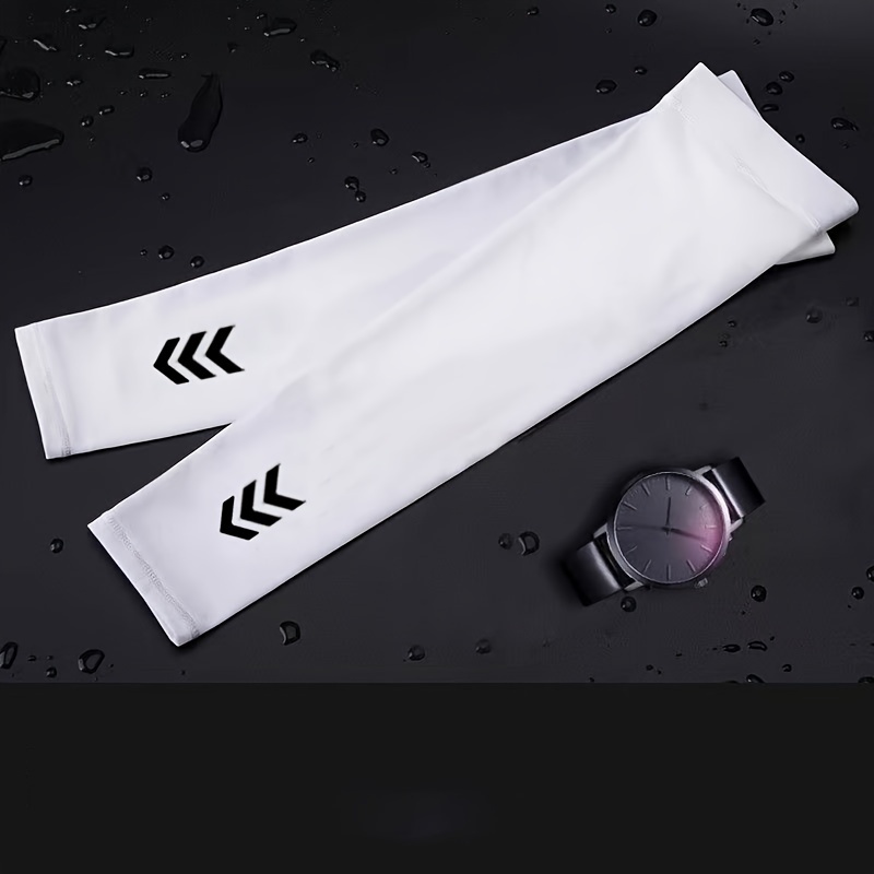 TEMU 1 Pair Summer Cooling Arm Sleeves For , Unisex Sun Ice -dry Sleeve Cover For Sports Outdoor Running Cycling Driving