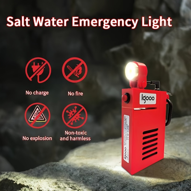 salt water emergency lantern battery   activated flashlight 220h   reusable led electric lantern for camping power outages night fishing   use freestanding abs button control 36v unfinished end   Product details 6