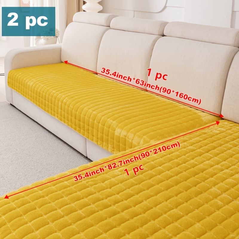 TEMU 2 piezas de tapete de felpa corto para sofá, para invierno, y , un de de mascía, el sofá, para muebles, adecuado para dormitorio y , decoración