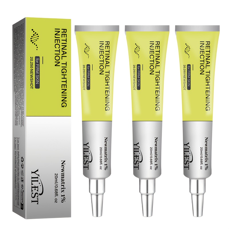 Image of 3pcs Retinol Firming Injection Eye Cream |, Lift Wrinkles, Improve Skin Elasticity, Smooth Texture, And Face | Advanced Retinol Formula, Natural