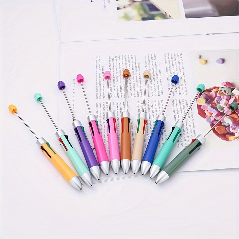 

5/8/12pcs Diy Beaded Pen, Creative Ballpoint Pen, Office Pen, School Stationery Supplies