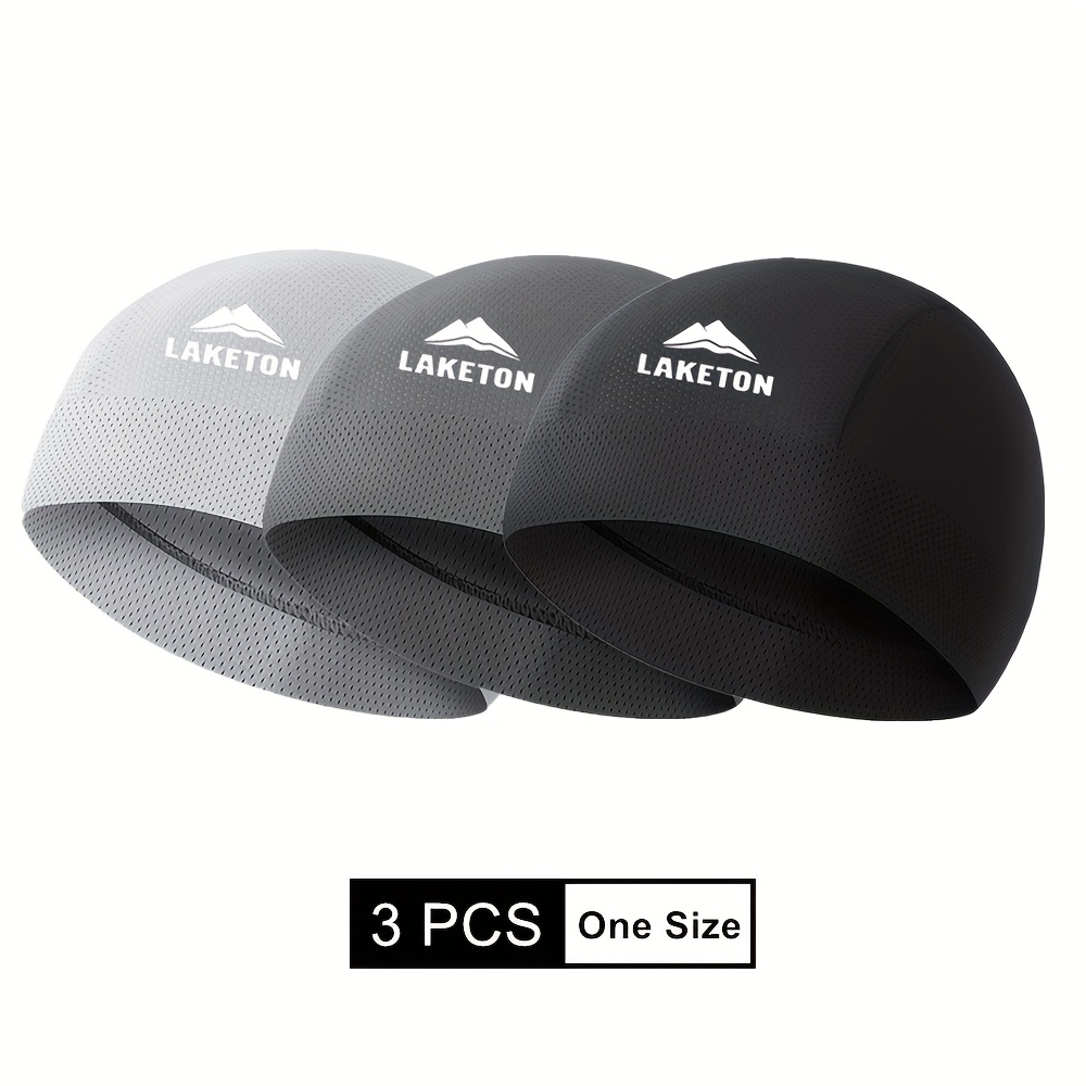 TEMU (set Of 3) Summer Men's High Elastic Lightweight Breathable Quick-dry Sports Cycling Hats