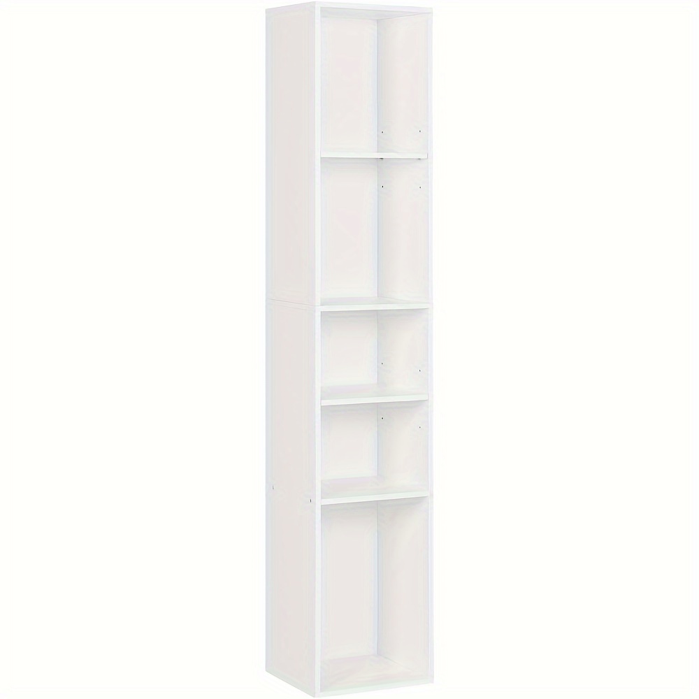 1pc Bookcase, With 5 Cubic Open Shelves, Cubic Shelves, Room Divider, Standing Shelves, File Rack, Storage Rack, Office, Office, Made Of Wooden Material, 30x151x26cm