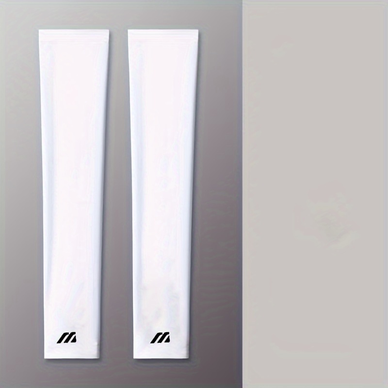 Unisex Arm Sleeves - High Elasticity, Breathable & Moisture-Wicking, Ideal for Outdoor Sports & Summer Activities, Black with White Logo, Outdoor Sports Gear|Breathable Armwear|Stretchy Fabric, Arm Sleeve, Hand Sleeve, Wristband