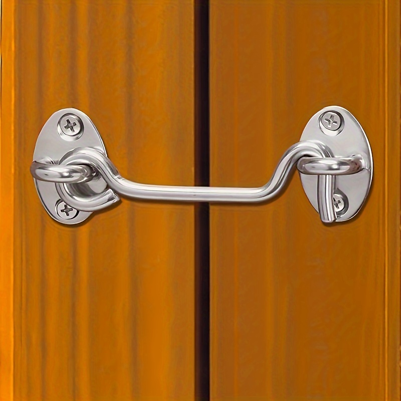 4 Pouces Cadenas Loquet de Porte en Acier Inoxydable Moraillon Cadenas  Verrou Porte Chambre Hasp Fermoir Verrou de Porte de Portail Verrou pour  Portes