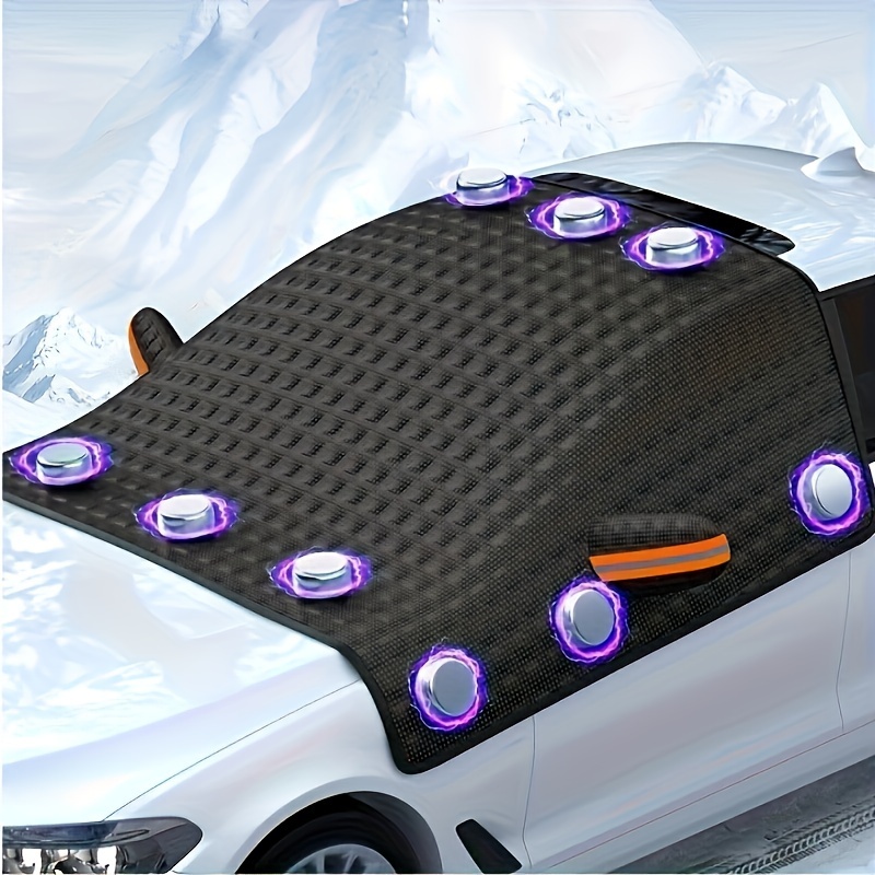 

Magnétique pour Voiture Toutes - aux UV, Neige, Poussière & Tempêtes, Polyester Épaissi pour l'Hiver, avec Accents Violets et Ventouses, Convient pour Utilisation Extérieure & Intérieure