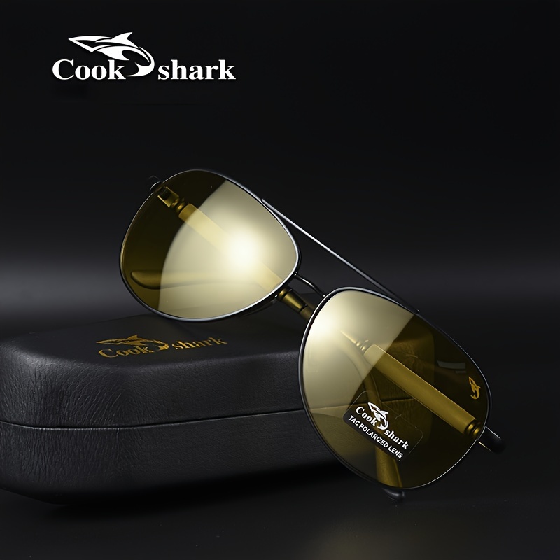 Cook Shark Polarizing Mirror Sunglasses for Day and Night Driving